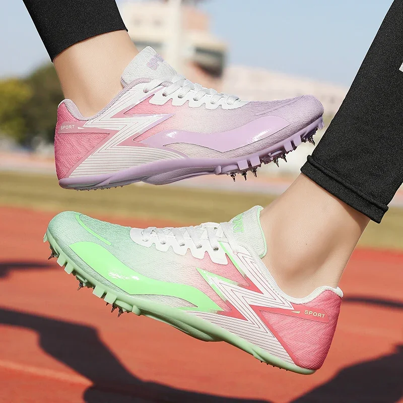

New Men Track and Field Shoes Comfortable Male Track and Field Sneakers Non Slip Quality Training Footwears Lightweight