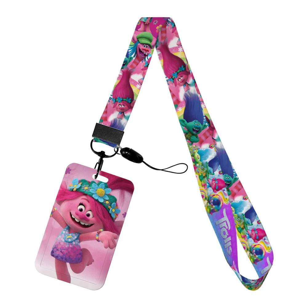 Cartoon Hair T Cute Graphic Badge Holder Cartoon Elves Magic Hair with Breakaway Lanyard for School Staff Safety ID Tags