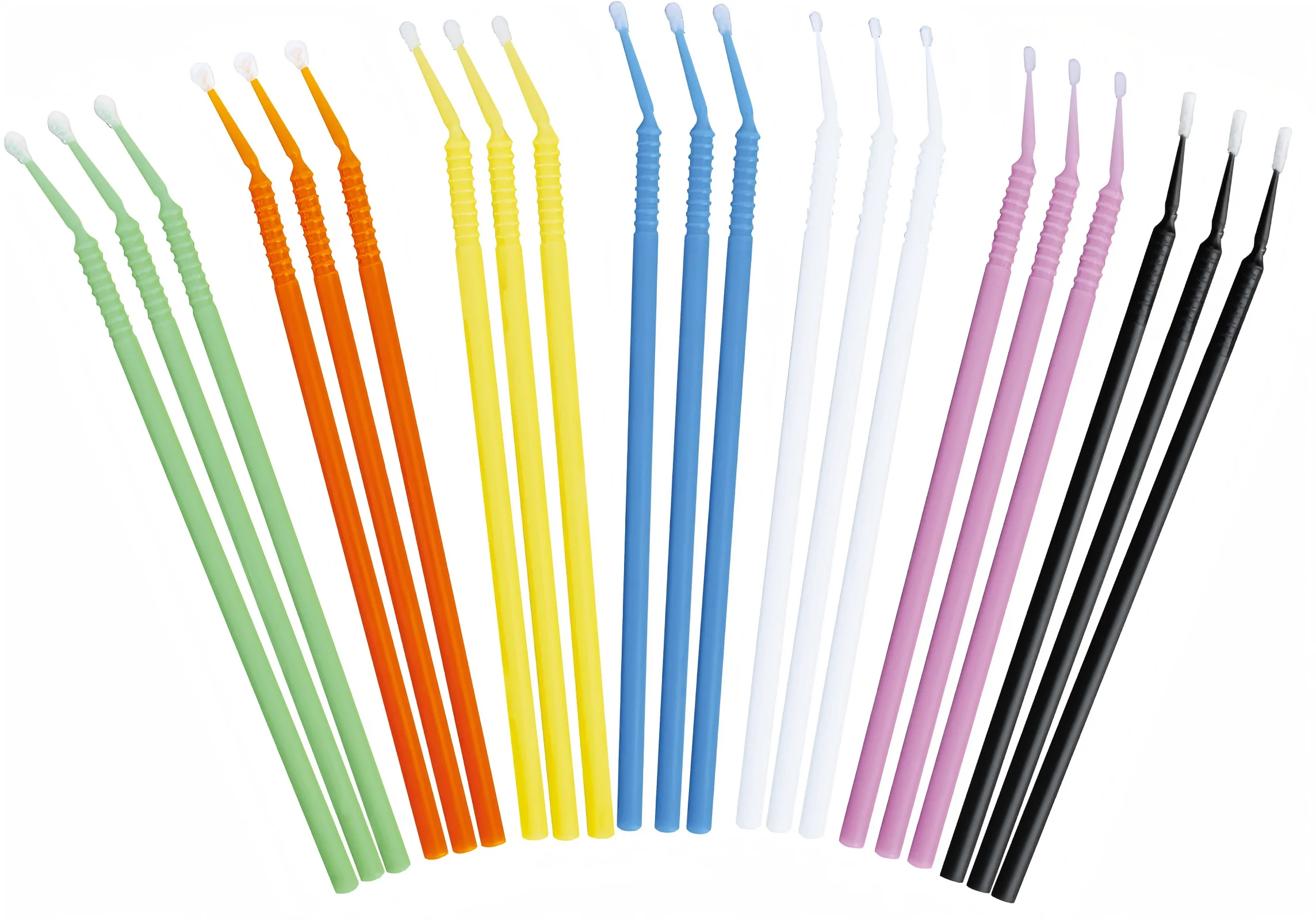 100 Pcs/Bottle TPC Disposable Oral Applicator Sticks Brush And Stick Random Color Dental Care Disposables