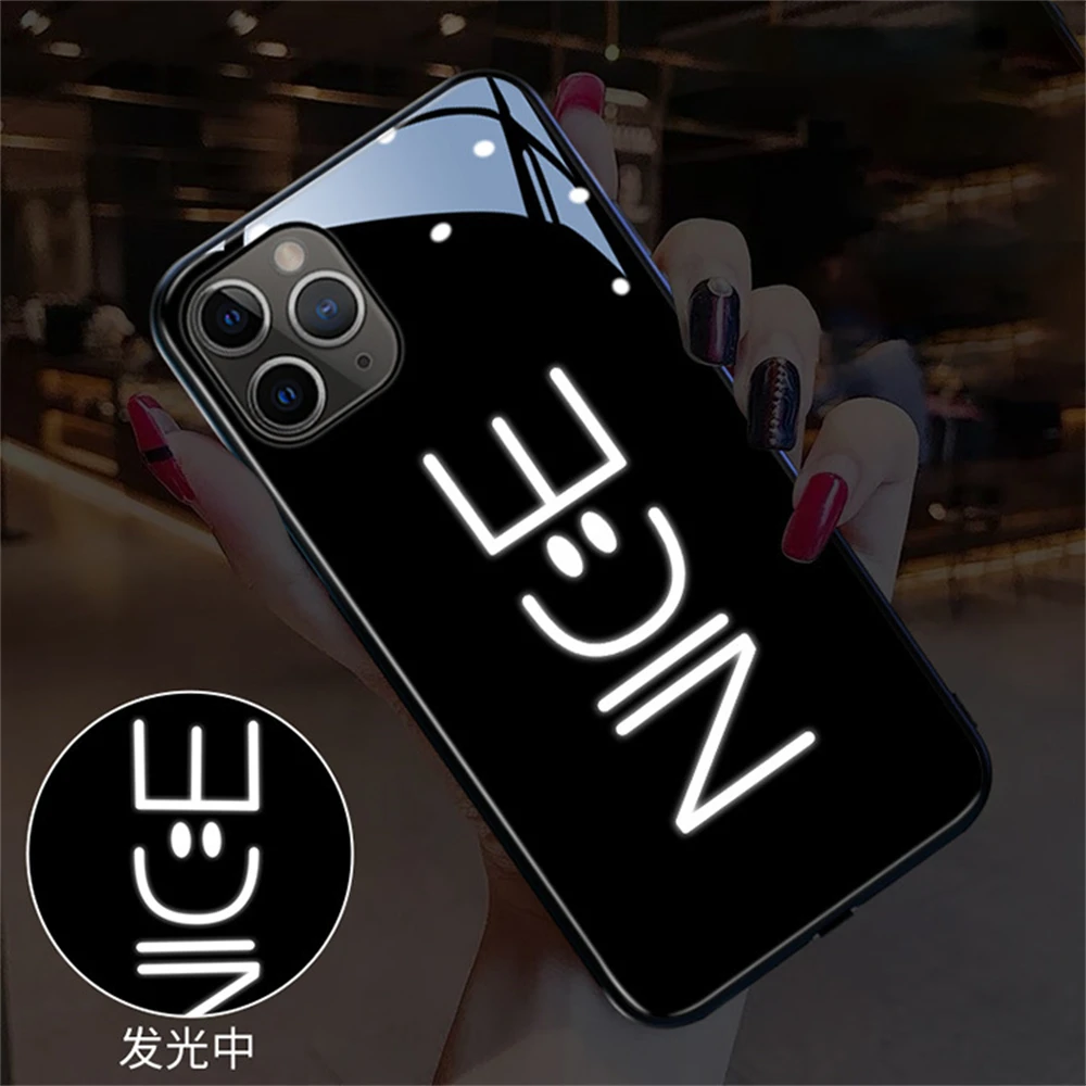 All-inclusive Lens Calling Flash Light Up Phone Case Smile Nice Design For Huawei Nova 9 8 7 SE Pro Honor 50 Pro P50 40 30