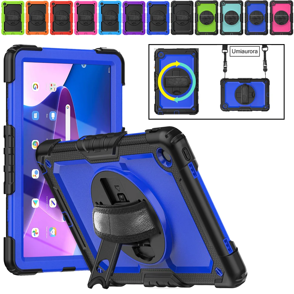 

Для Lenovo Tab M10 Plus 3-го поколения Xiaoxin Pad 10,6 дюйма TB125FU TB128FU Прочный прочный планшет с ремешком-подставкой Противоударный чехол