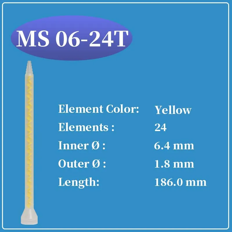 

SULZER MIXPAC Mixer MS 06-24T two component glue mixing head Static mixer nozzle AB glue mixing nozzle 100pcs