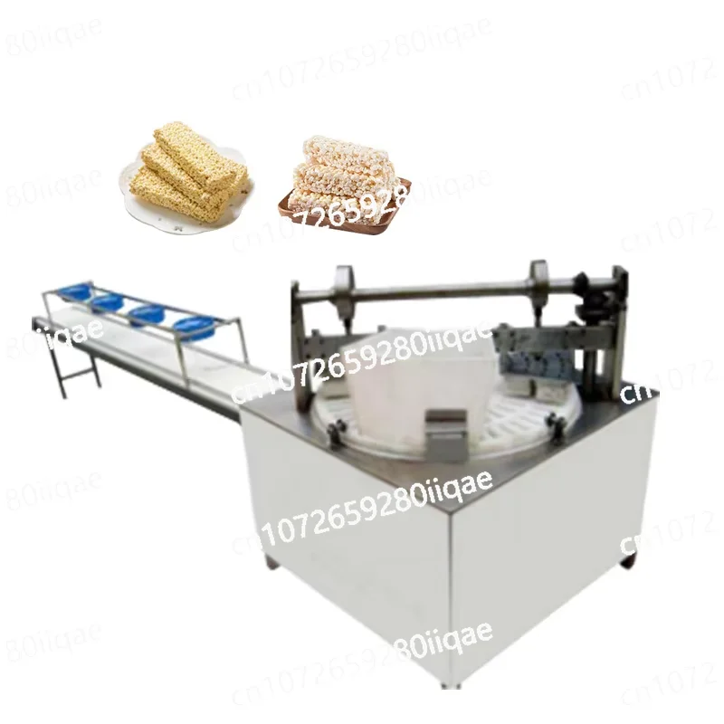 Automatic puffing rice ball forming machine Grain candy bar forming and cutting machine