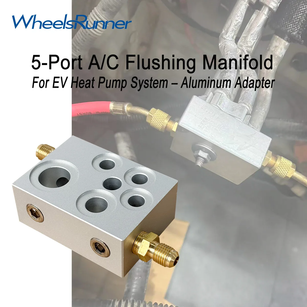 Automotive Air Conditioning Piping Cleaning Adapter System Flush Connector for Vehicle A/C Maintenance