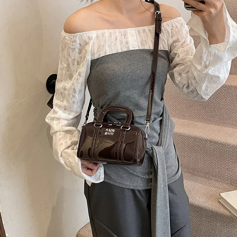 

Роскошная нишевая сумка Boston, винтажная сумка через плечо из вощеной кожи, женская сумка через плечо Day to Night, повседневная сумка на ремне, минималистский стиль