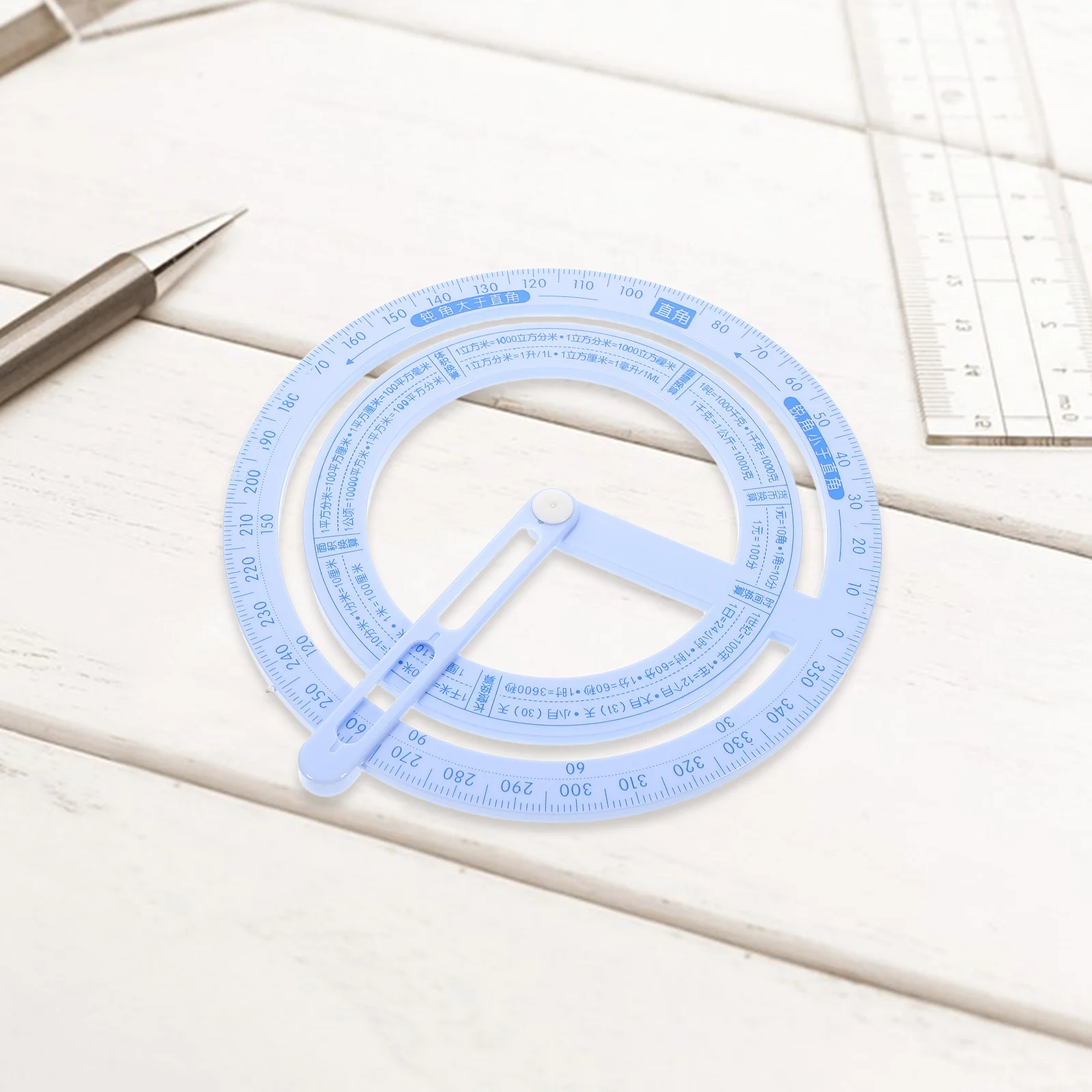 4Pcs 360 Degree Protractor Unique Design Fine Craftsmanship Easy to Use Precision Angle for Various Applications