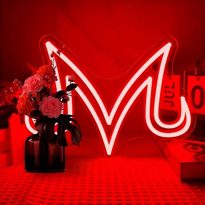 

Customizable colors Neon Sign - USB Powered, Switch-Controlled Anime Wall Decor Light with Metal Finish for Game Room & Bedroom