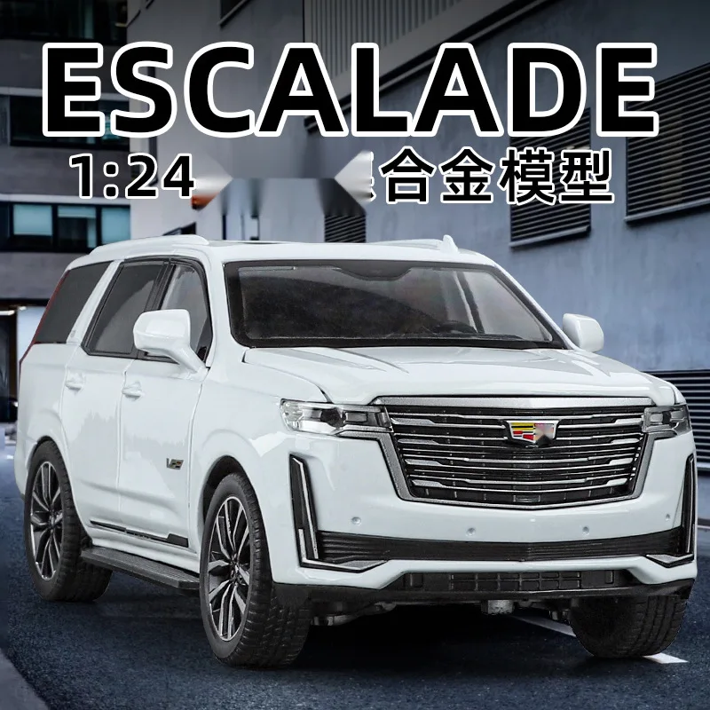 

1:24 Cadillac Escalade SUV, легкосплавный автомобиль, литье под давлением, металлическая модель, коллекция, модель для хобби, аксессуары, детские игрушки, подарки