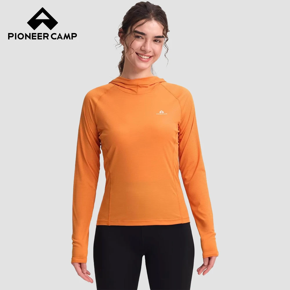 

Pioneer Camp Women's Sun Hoodie Ultra-Lightweight Breathable Long Sleeve Hiking Fishing Sun Shirts Quick Dry Running Top