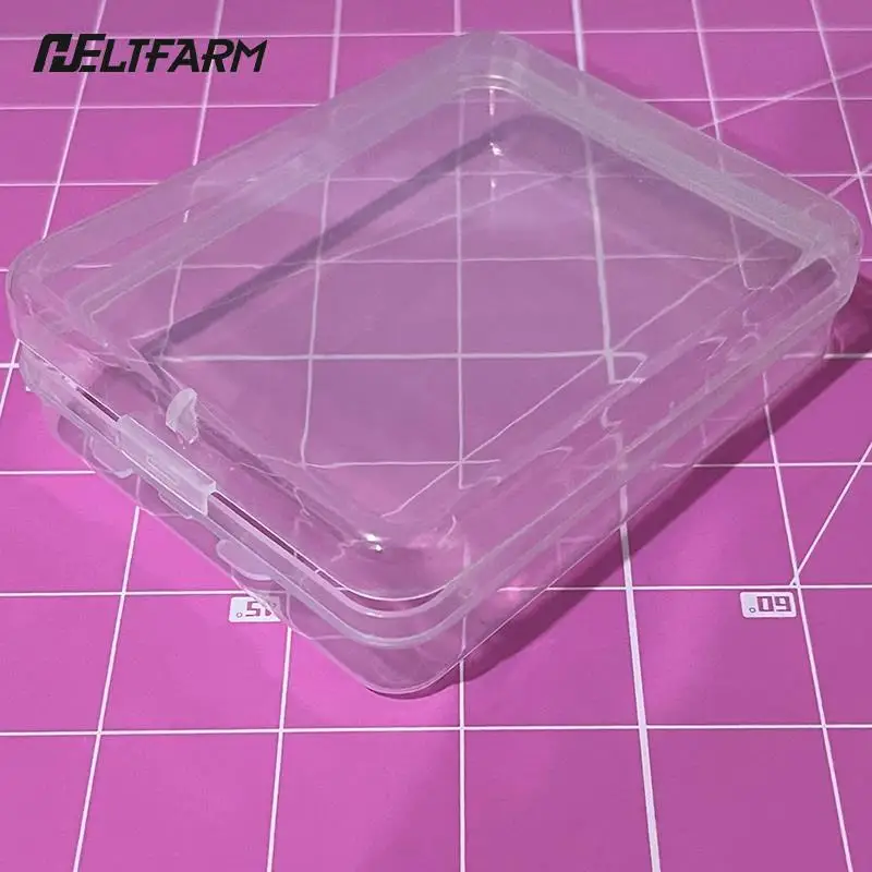 Transparent Storage Box Card Holder Film Storage Box Sticker Stationery Storage Box Square Clear Jewelry Storage Case