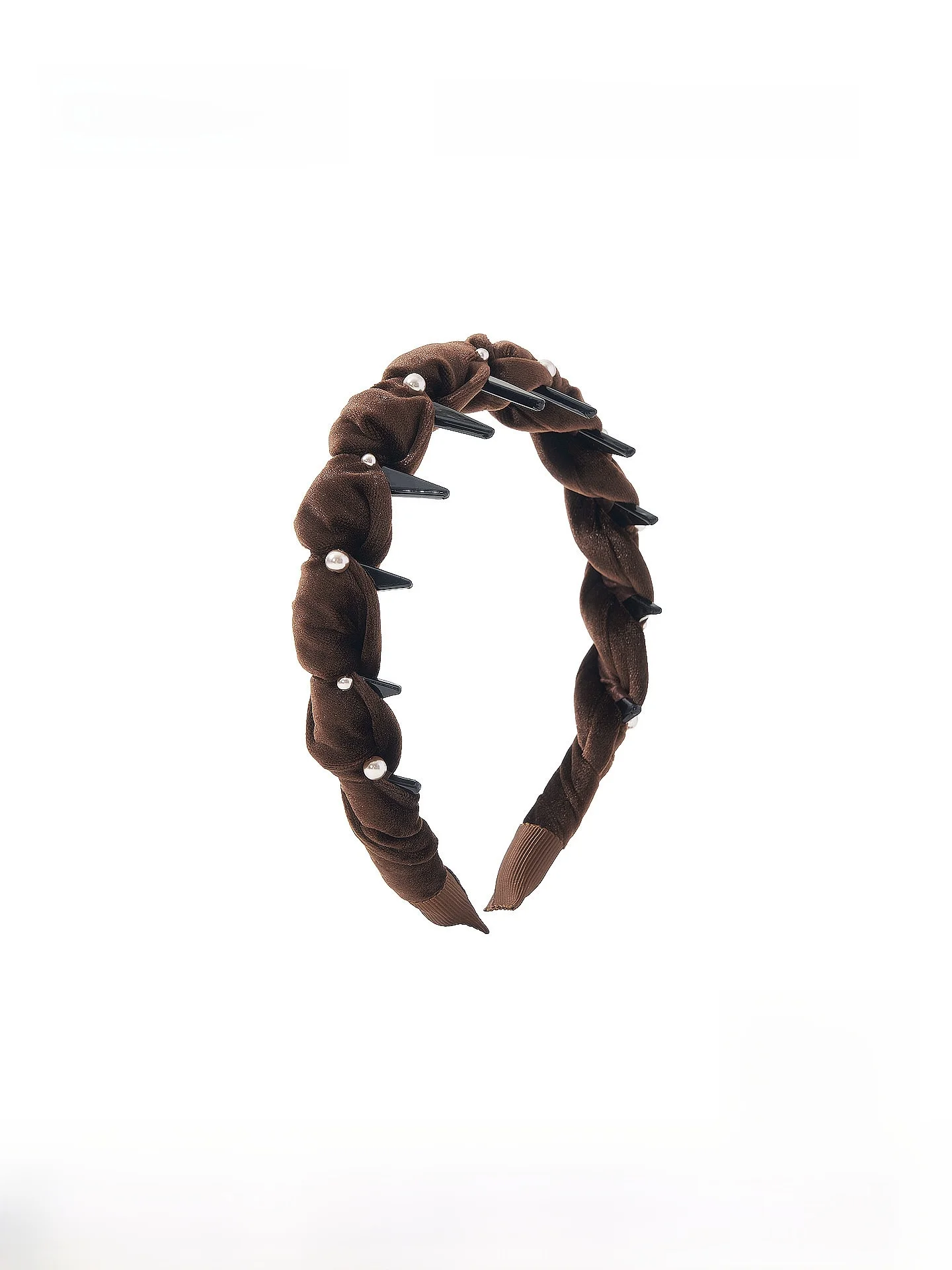 lauren-pearl-hairband-women's-fashionable-high-cranial-top-hair-accessory-elegant-french-style-commute-daily-straight-hair