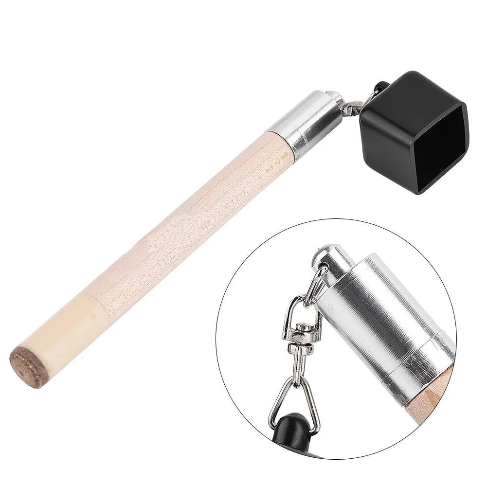 

Держатель для мела и приспособление для прокола наконечника кия 2-в-1, портативный, черный, металлический, с приспособлением для прокола