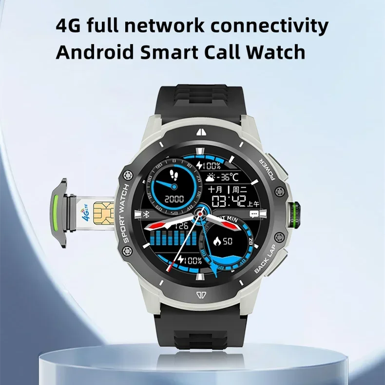 4G Android Phone SIM Card WIFI GPS NFC Smartwatch G15 Pro AMOLED Display RAM 2G ROM 32GB 780mAh Big Battery Smart Watch