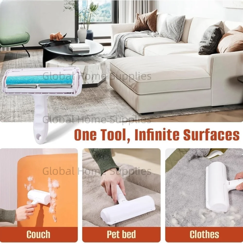 猫と犬の脱毛ローラー,自動クリーニングベース,ソファ,家具,カーペット,カーシート用の動物の毛皮除去ツール