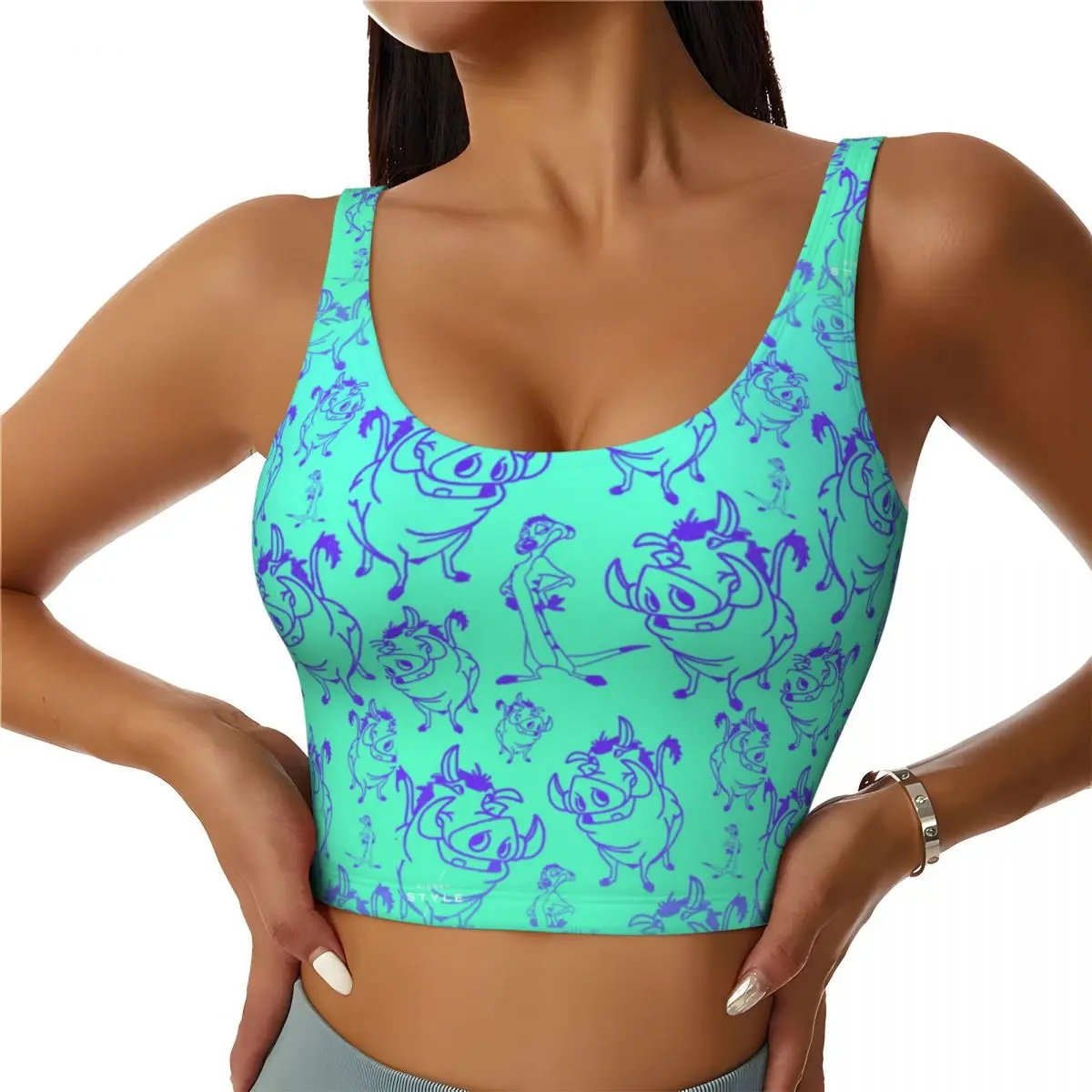 

Custom The Lion King Sports Bra Women's High Impact Workout Yoga Crop Top