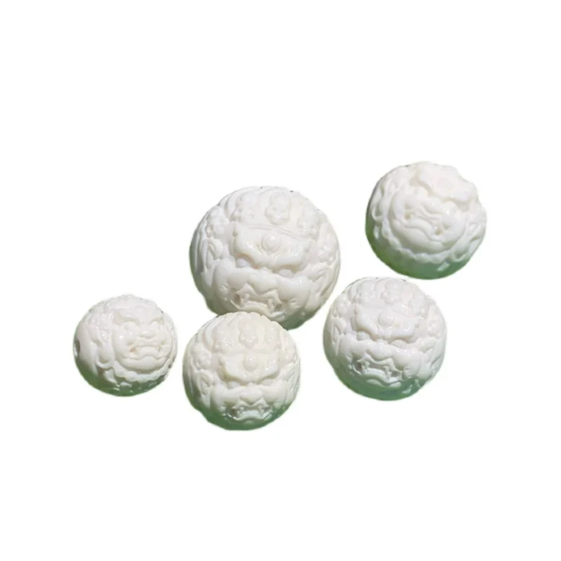 Handcrafted Natural Buckhorn Loose Beads Tibetan Buddhist Mahakala Black Wealth Buddha Bead DIY Jewelry Findings Beads