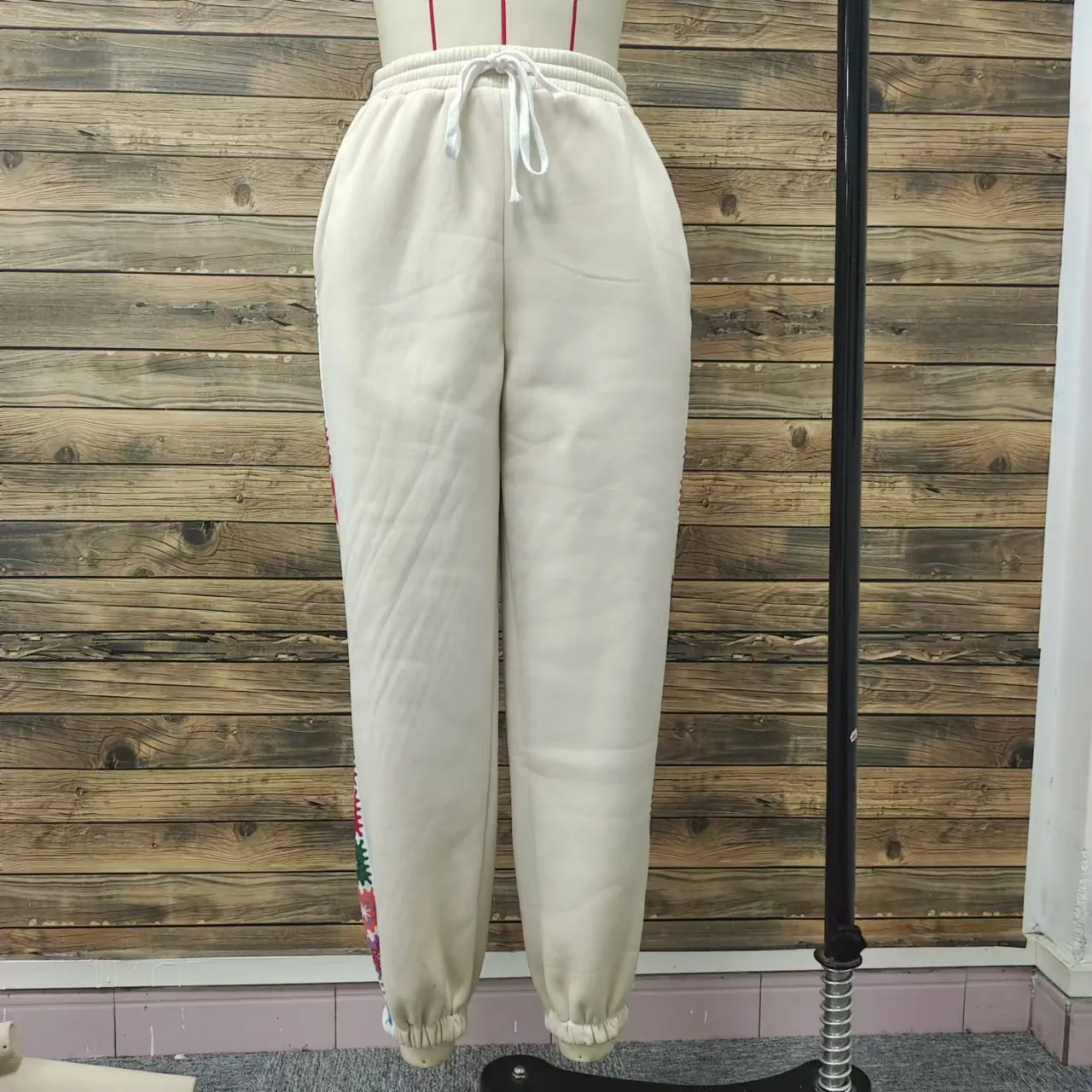 2026 Women's New Fashion Trend High Quality Loose Casual and Comfortable Color Striped Stitching Women's Bottoms Sweatpants