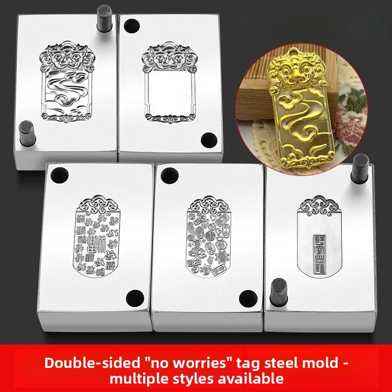 Double-sided Steel Stamp Punch Tool Set for Jewelry Making Metal Stamping Kit Brass Silver Gold Smith Craft DIY