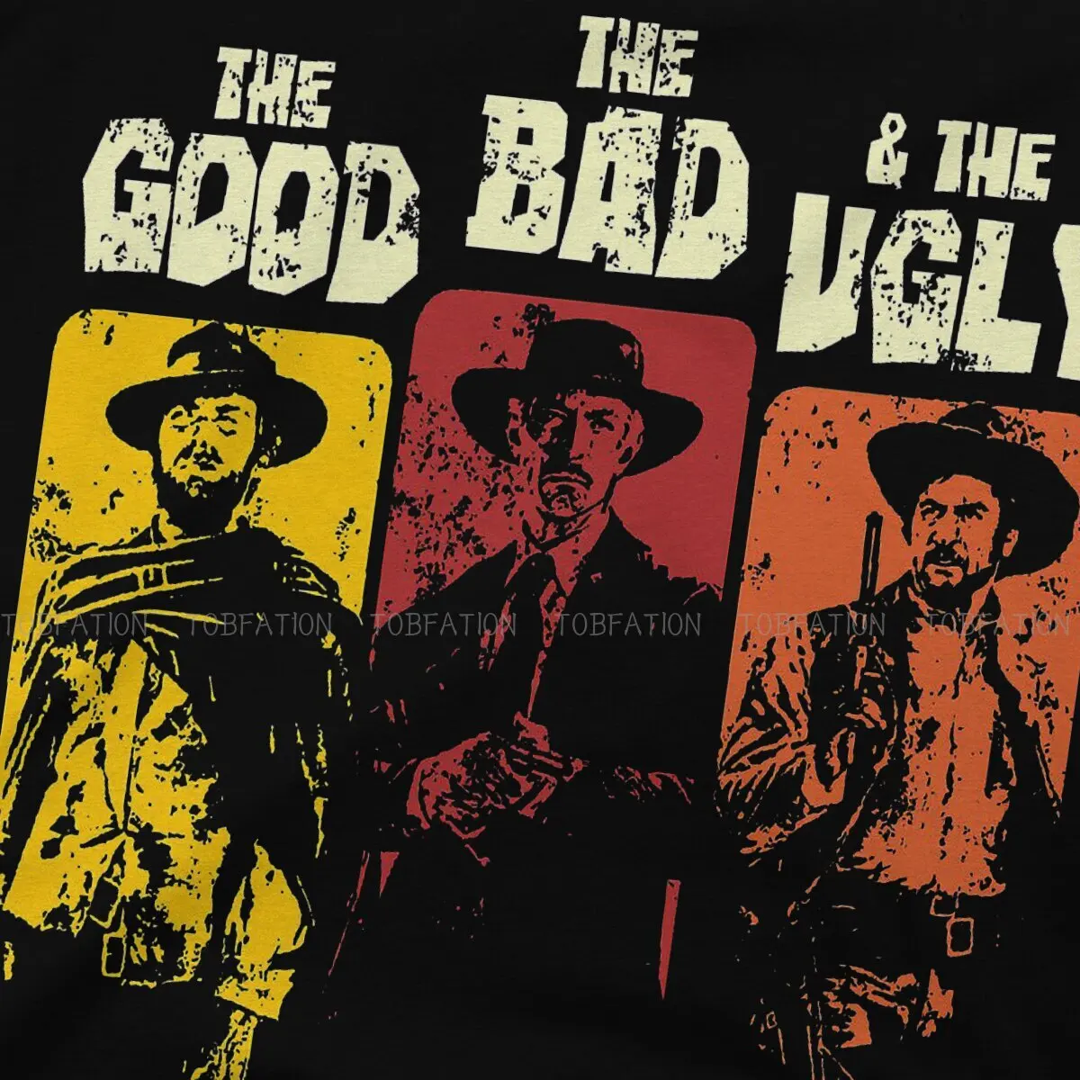 The Good The Bad The Ugly Classic  Hip Hop TShirt Clint Eastwood A Fistful Of Dollars Cowboy Creative  Casual T Shirt Male Tee