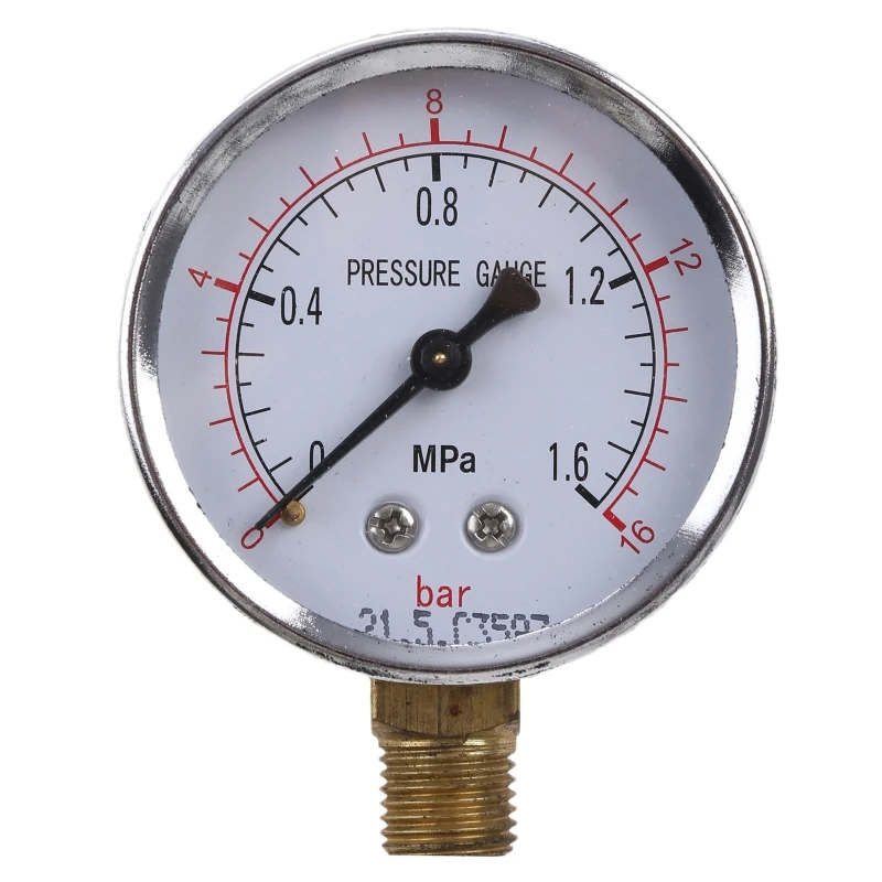 Diaphragm Type Capsule Pressure Gauge Iron/Plastic Shell Horizontal/Vertical Installation Air Compressor Gauge Durable M68E