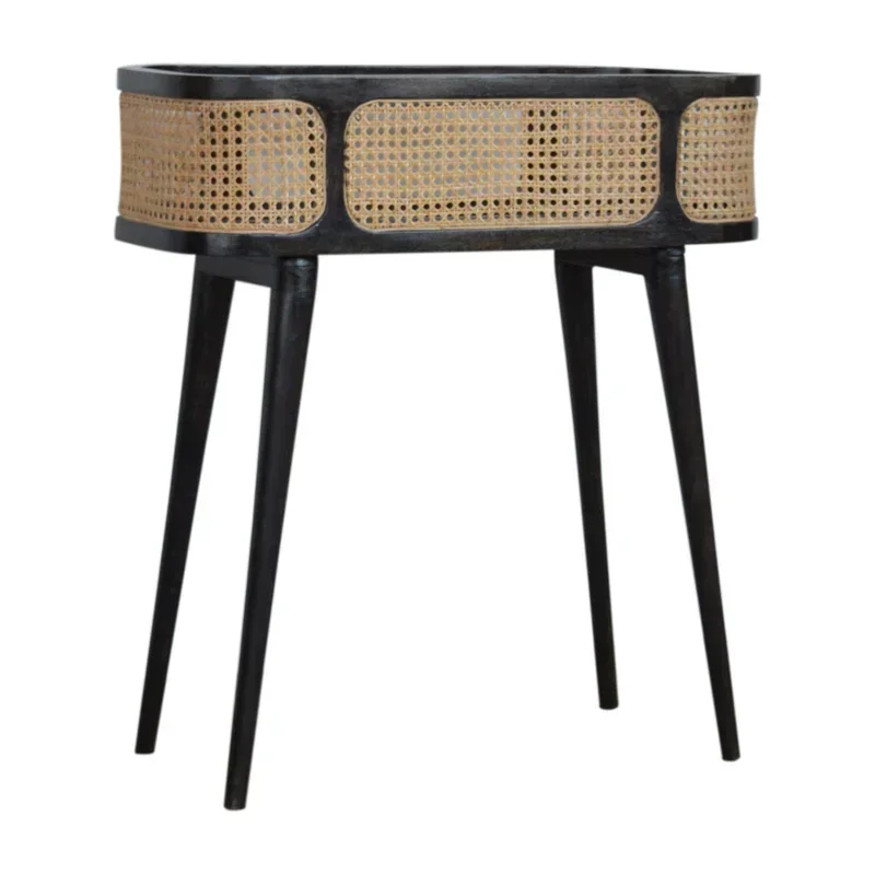 

Modern luxury rattan side table nightstand wooden frame can be customized color size high quality