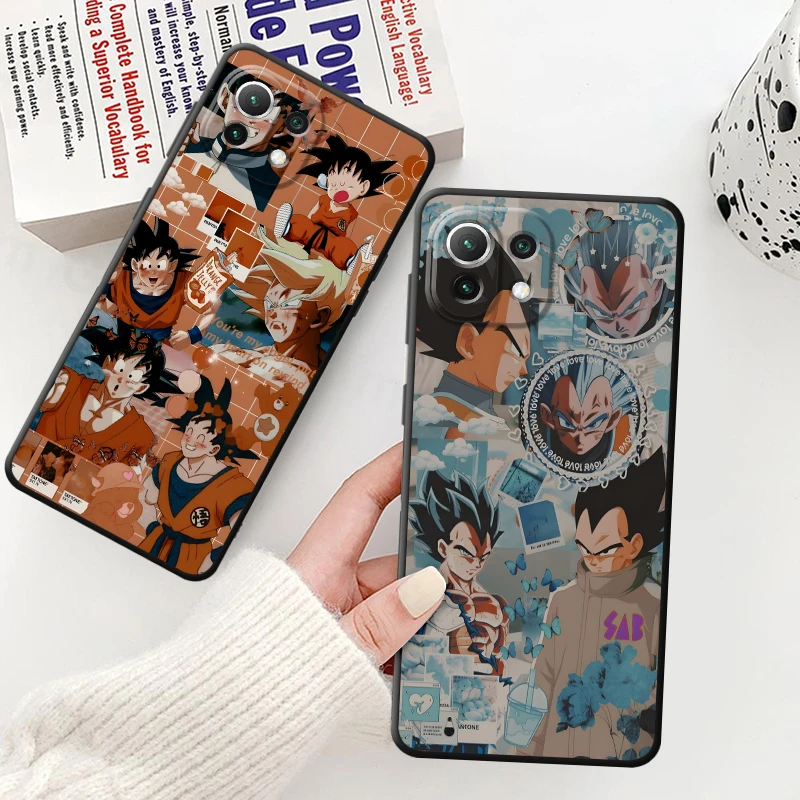Dragon Ball Vegeta Art Case for Xiaomi Mi 11 12 13 Lite 10T 11T 12T Pro 13 14 15 Pro 12X Black Soft Phone Cover
