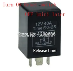 F YS020 30A 1 minutes delay off after signal reset switch on Automotive 12V Time Delay Relay 60 second delay release off relay