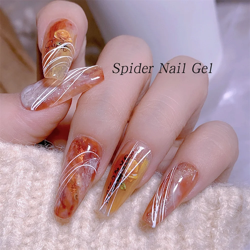 Misscheering Spider Web Drawing Gel smalto per unghie pittura colorata Gel smalto per unghie fai da te Nail Art Design Pull Silk Line Gel lacca