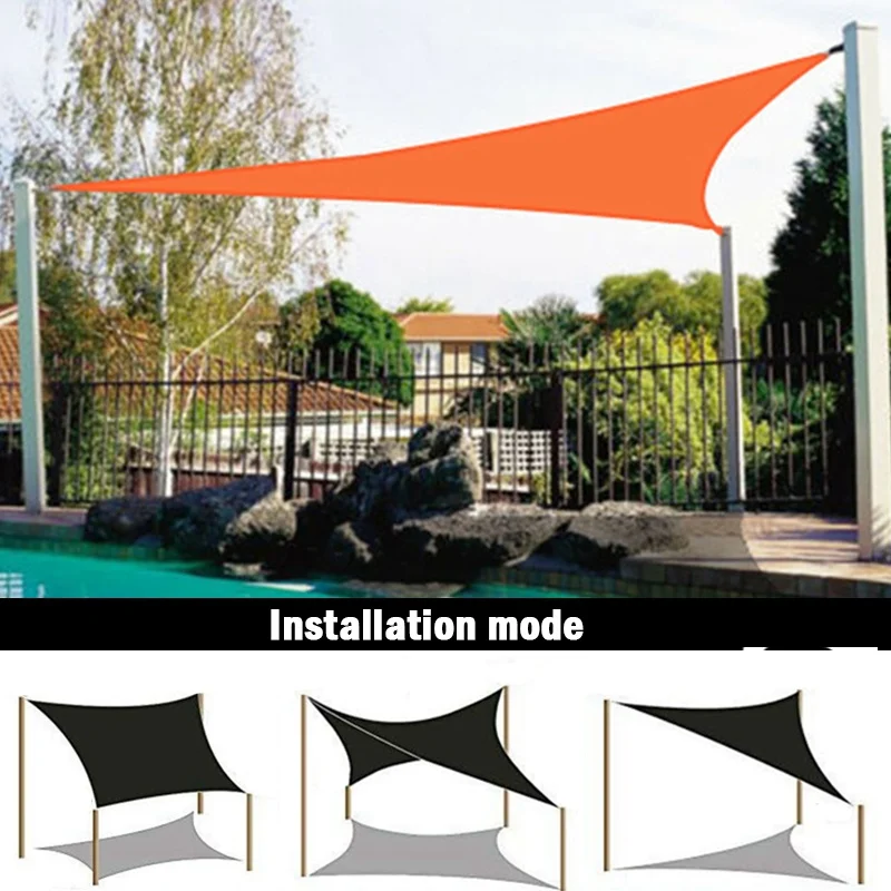 

Orange 300D Outdoor Waterproof Awning Garden Yard Terrace Canopy Beach Camping Sun Shelter Swimming Pool Sun Shade Sail