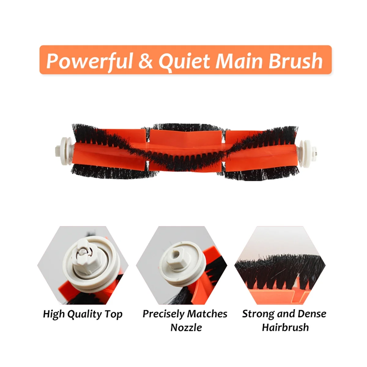 แปรงด้านข้าง + แผ่นกรอง HEPA + แปรงลูกกลิ้งสําหรับหุ่นยนต์รุ่น 1/2 สําหรับชิ้นส่วนเครื่องดูดฝุ่น S50 S55