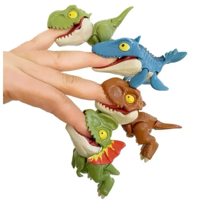 

Dinosaur Finger Puppet Toy Bite Hand Finger Dinosaur Model Funny Tricky Toys Dinosaur Model Interactive Toys for Children Gifts