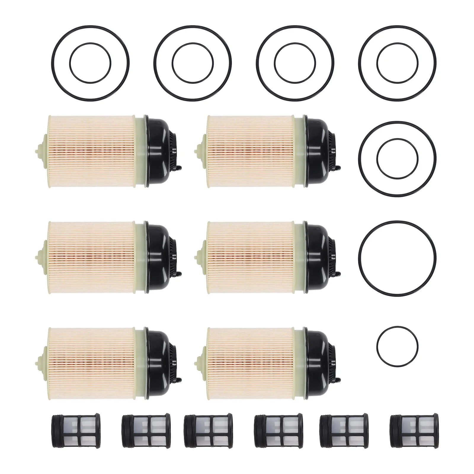 6 buah Kit masukan Filter oli bahan bakar Diesel serat sintetik Upgrade untuk DDE Gen 5 Engine mesin