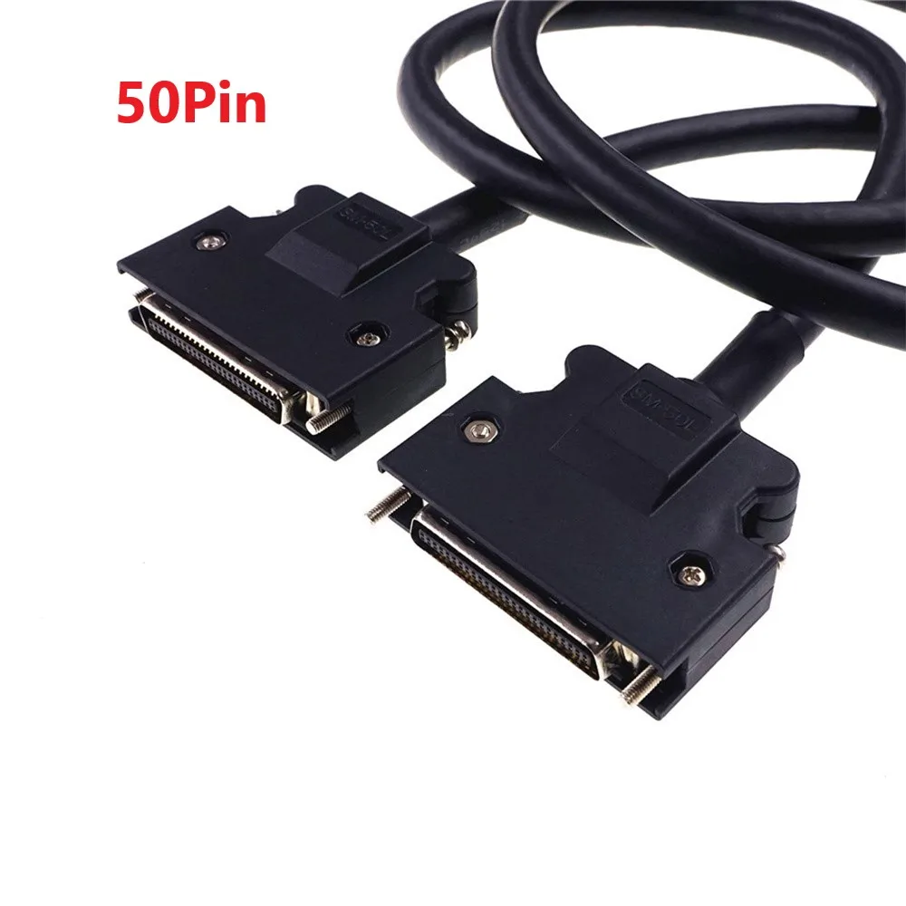 1 Pc SCSI Connector Cable MDR 14 20 26 36 50 Positions Male to Male Plug Adapter 0.75 1 1.5 2 3 5 Meter Extension Soldered