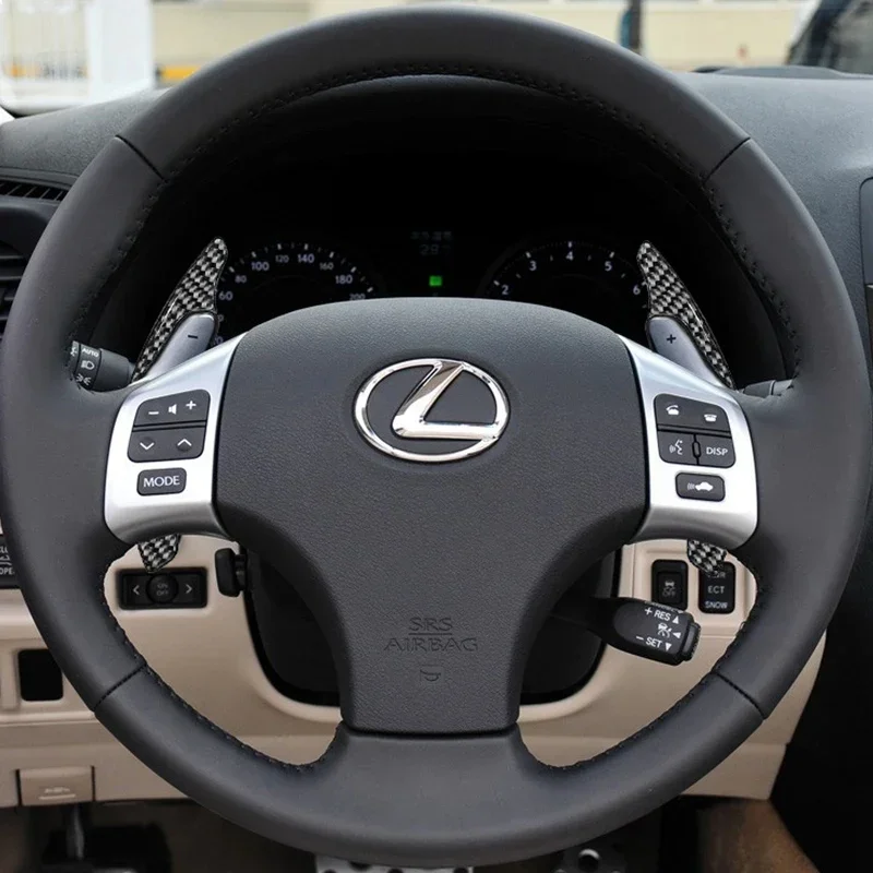 For Lexus IS250 300 350 2006-23 Steering Wheel Shift Paddle Interior Trim Patch Extended Sports ABS Carbon Fiber