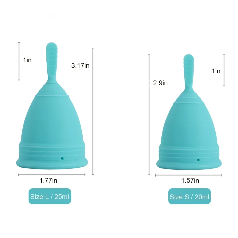 Foldable and Retractable Menstrual Cup with Lid, Portable Women\'s Sports and Side Leakage Prevention Silicone Monthly Cup