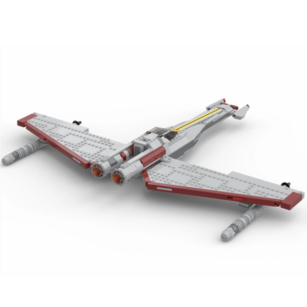 MOC Vanguard-class Starfighter Model Blocks Fighter Model Blocks Brick Toys Puzzle Toys Decorative Ornaments Children's Gifts