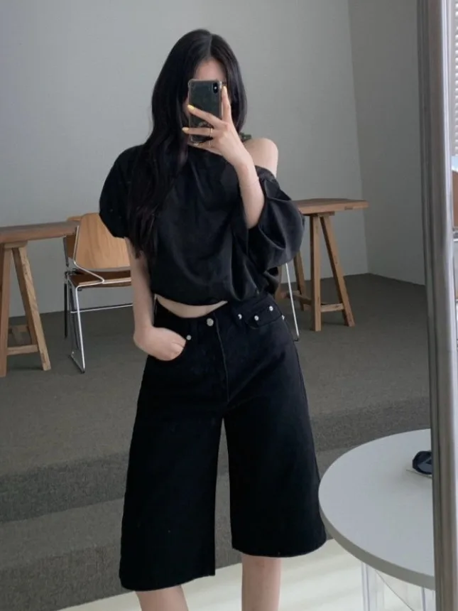 Ele ort Sle Damen irt Pure Desire Chic Design Sommer New Faion oulder Bared Faionable Top Quali Kleidungsstück