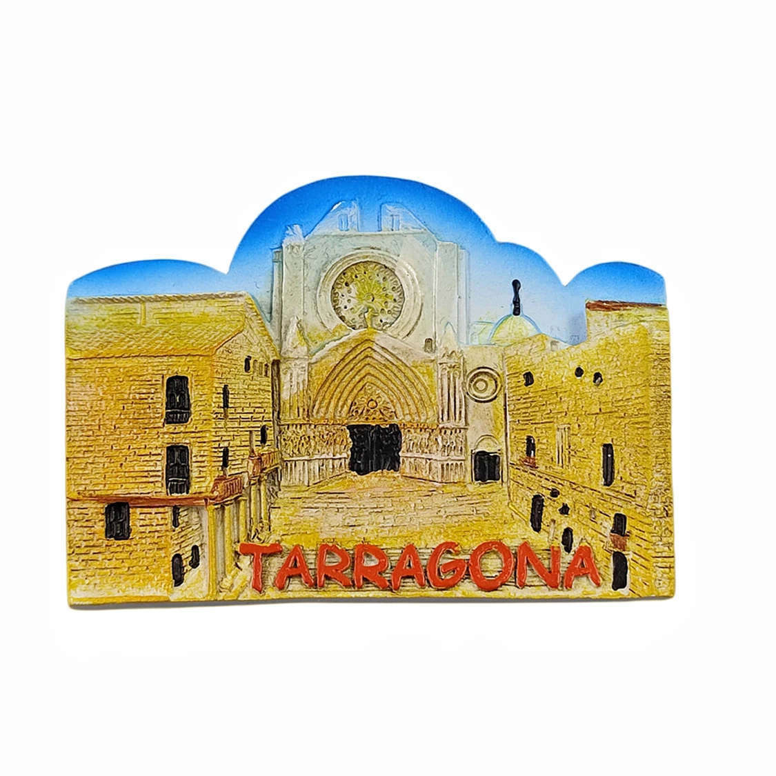 Tarragon España Imán de nevera 3D Regalo de recuerdo, Imán de refrigerador Goa hecho a mano de resina Colección de decoración para el hogar y la cocina