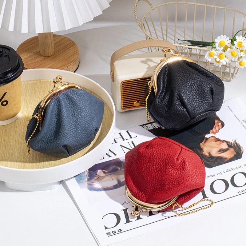 Women Bags Premium Brands - Porte-monnaie en cuir grainé de première