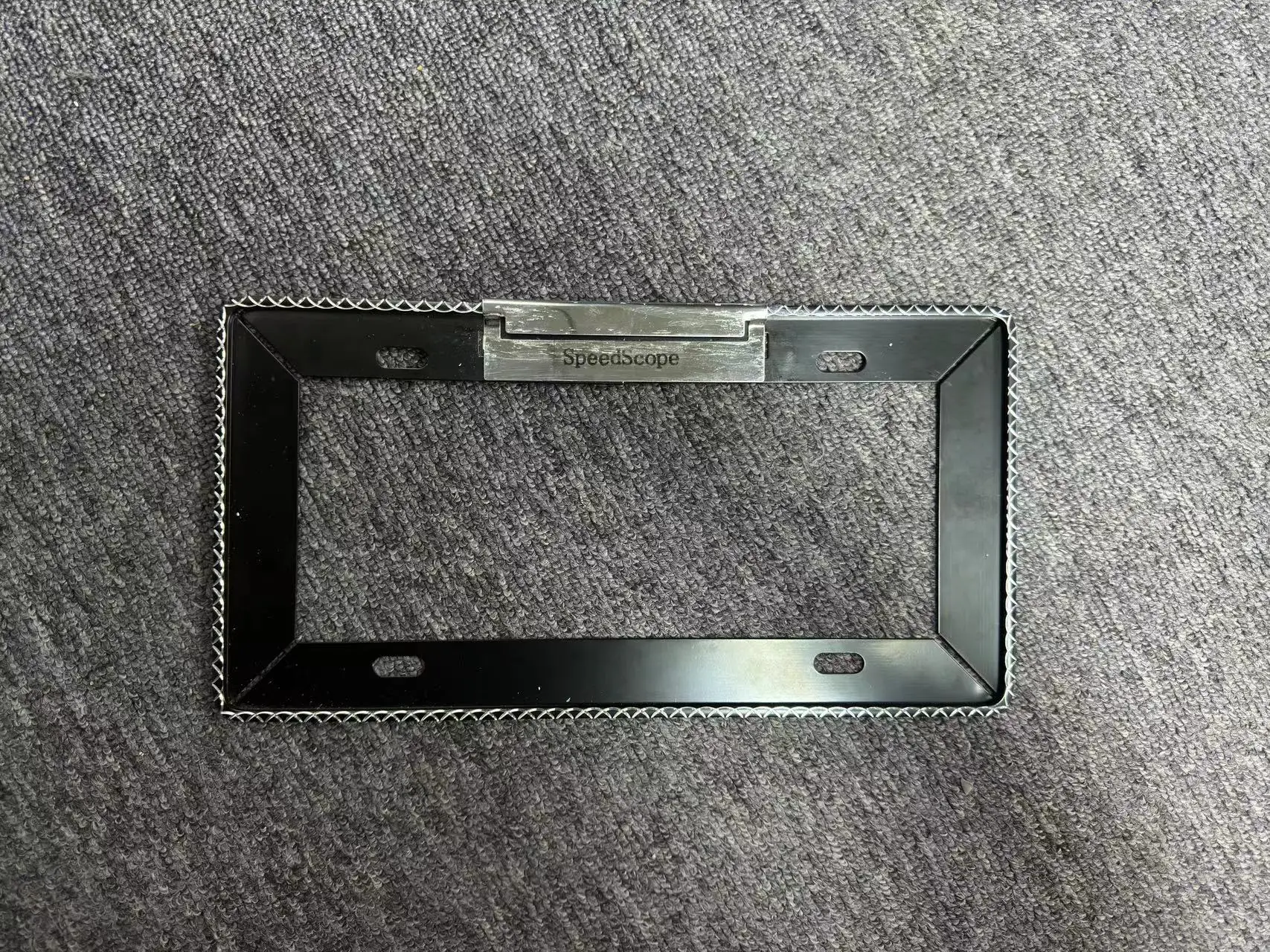 SpeedScope  Plate Frames - Heavy Duty Metal Stainless Steel Front & Rear Car Tag Cover, 2 Pack Rust Proof Mirror Polish Holder,w