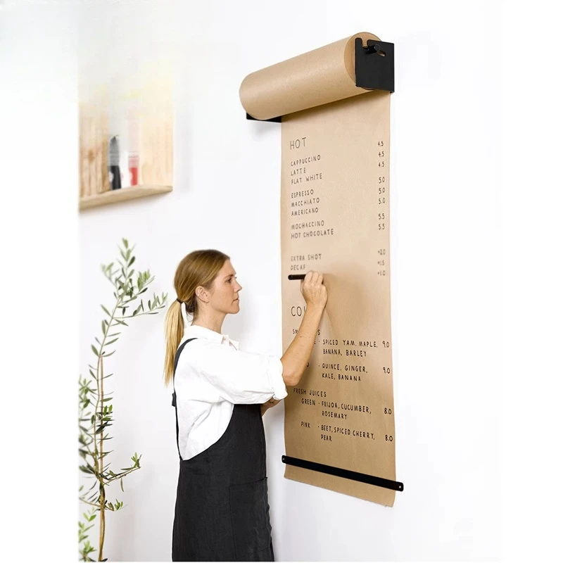 

Foreign wall roll paper Kraft paper roll Children's wall drawing board Coffee shop Wall hanging menu easel