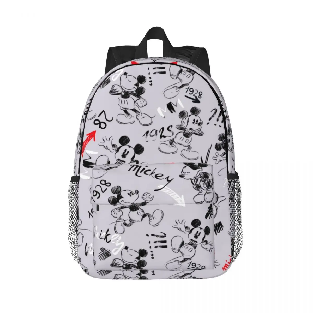 Mickey Mouse Neuer modischer, wasserdichter College-Rucksack mit hoher Kapazität, trendige Laptop-Reise-Büchertasche, 38,1 cm