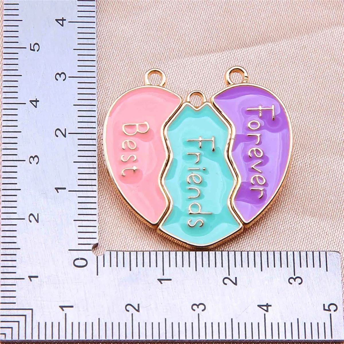5sets Best Friends Good Friends Love Splicing Bestie Necklace Couple Accessories Alloy Pendant Wholesale