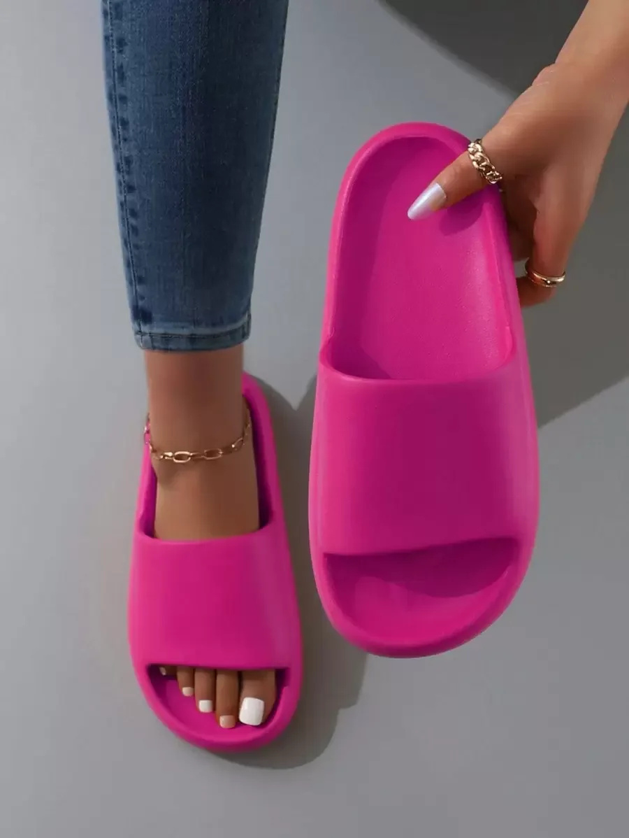

Fashionable Colorful Minimalist Thick-Soled Non-Slip Indoor Outdoor Beach Bathroom Slippers,Spring Summer Outfits