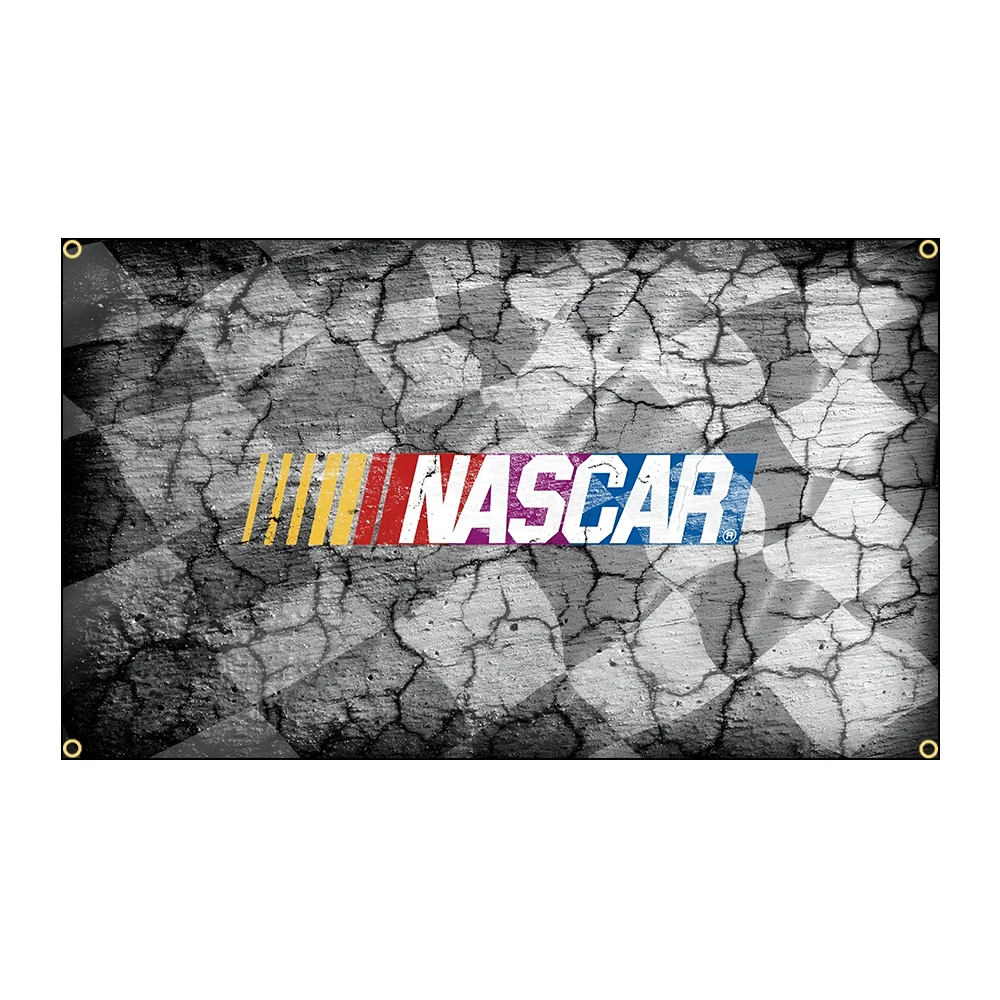 Bannière imprimée en polyester pour la décoration, drapeaux NASCAR, 90x150cm, 3x5 pieds