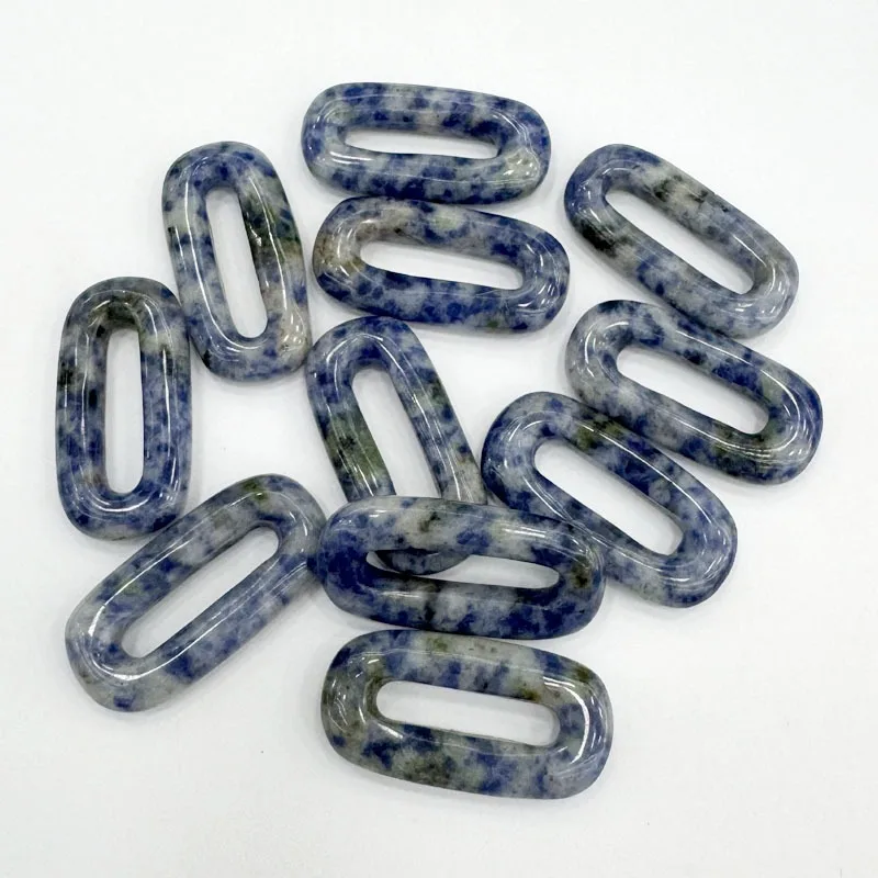 Wholesale 6pcs/lot 15mmx30mm Natural Stone Rectangular Large Hole Bead Pendant Jewelry Making DIY Necklace Earrings Accessories