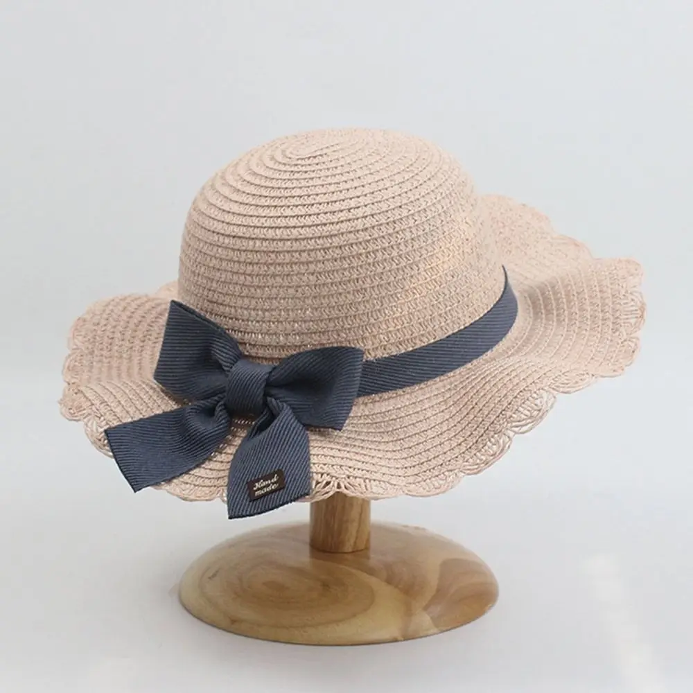 Spring Summer Sunshade Hat Kids Boys Girls Fisherman Hat Wide Brim Buckets Hat Sunscreen Cap Outdoor Beach Bowknot Panama