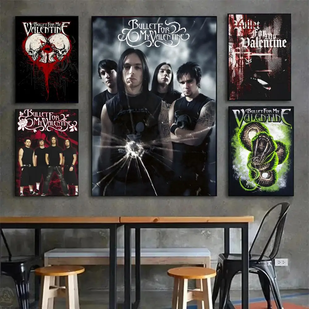 Aggressive Metal Band B-Bullet For My Valentine Poster Painting Wall Art Mural for Living Room Home Decor and Gifts