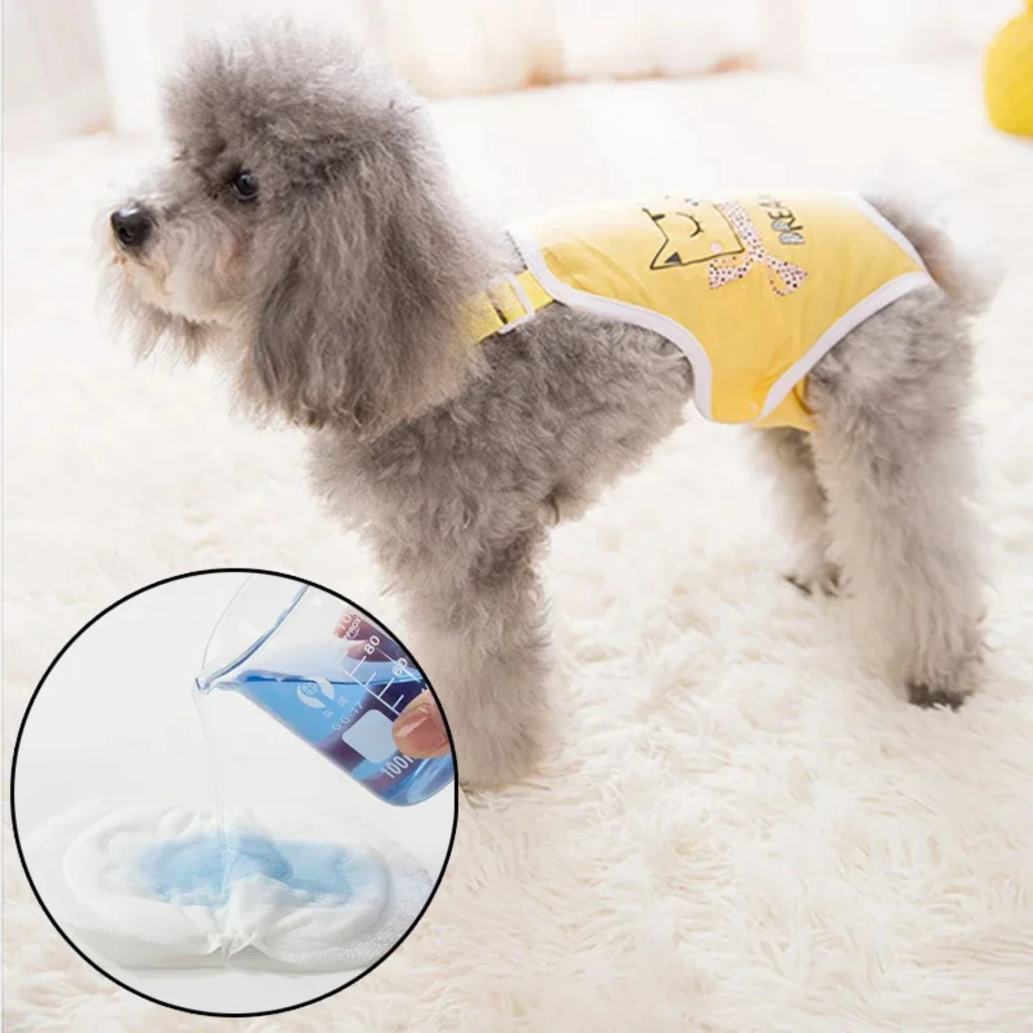 Eco-Friendly Disposable Dog Diaper Pad - High Absorbency, Soft and Comfortable - Sustainable Physiological Sanitary Pants for Fe