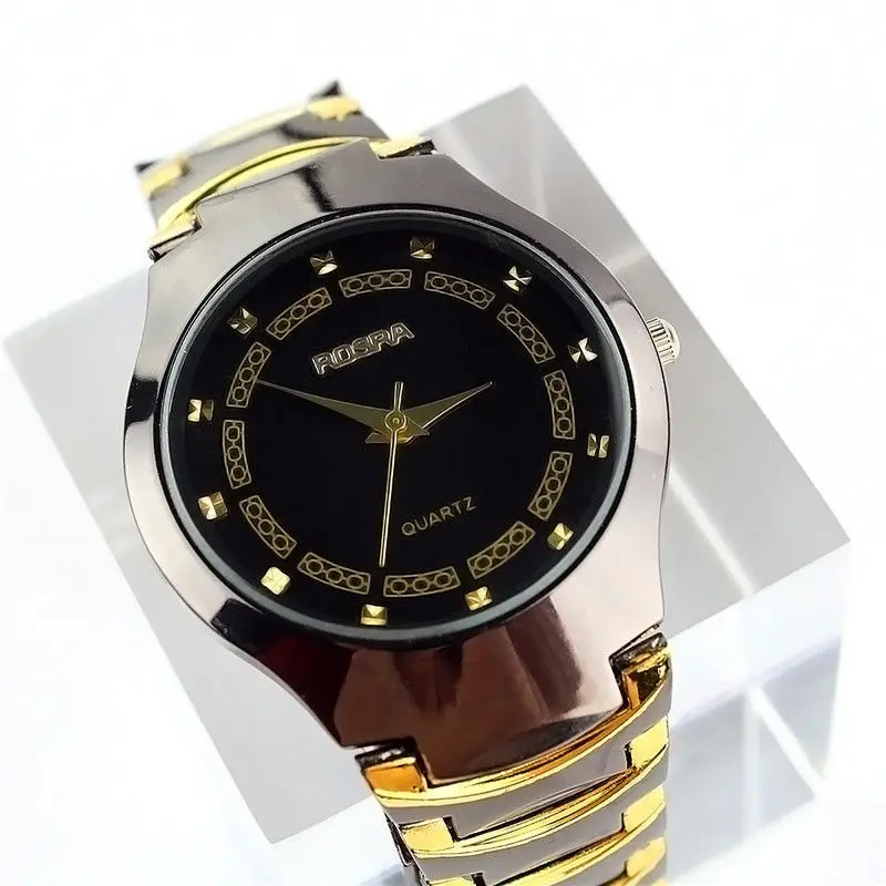 

Hot Selling Black Gold Men Watches Ultra Thin Men's Watches Luxury Tungsten-like Steel Quartz Wristwatches Men Reloj Hombre